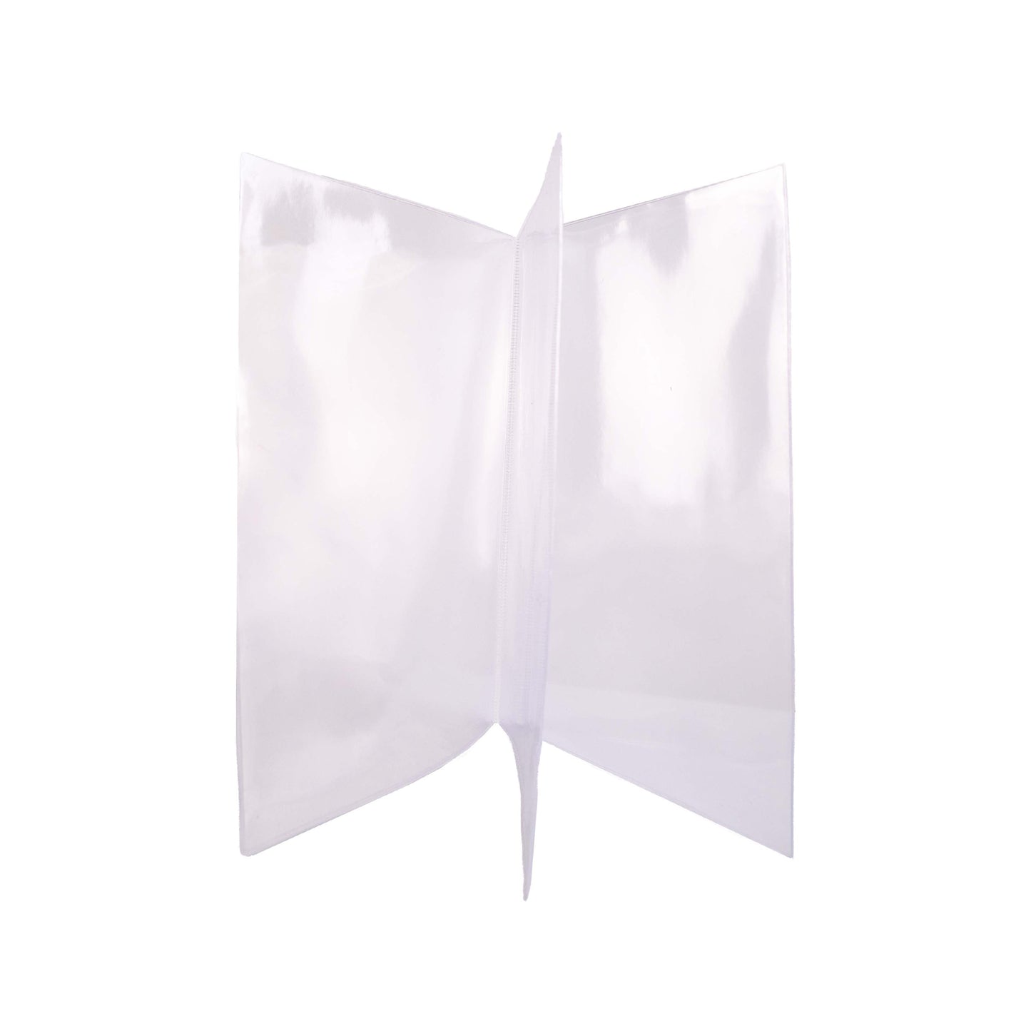 All Clear Vinyl Menu Covers - Triple Panel Booklet, 6 Viewing Sides, 8-Gauge (Pack of 12)