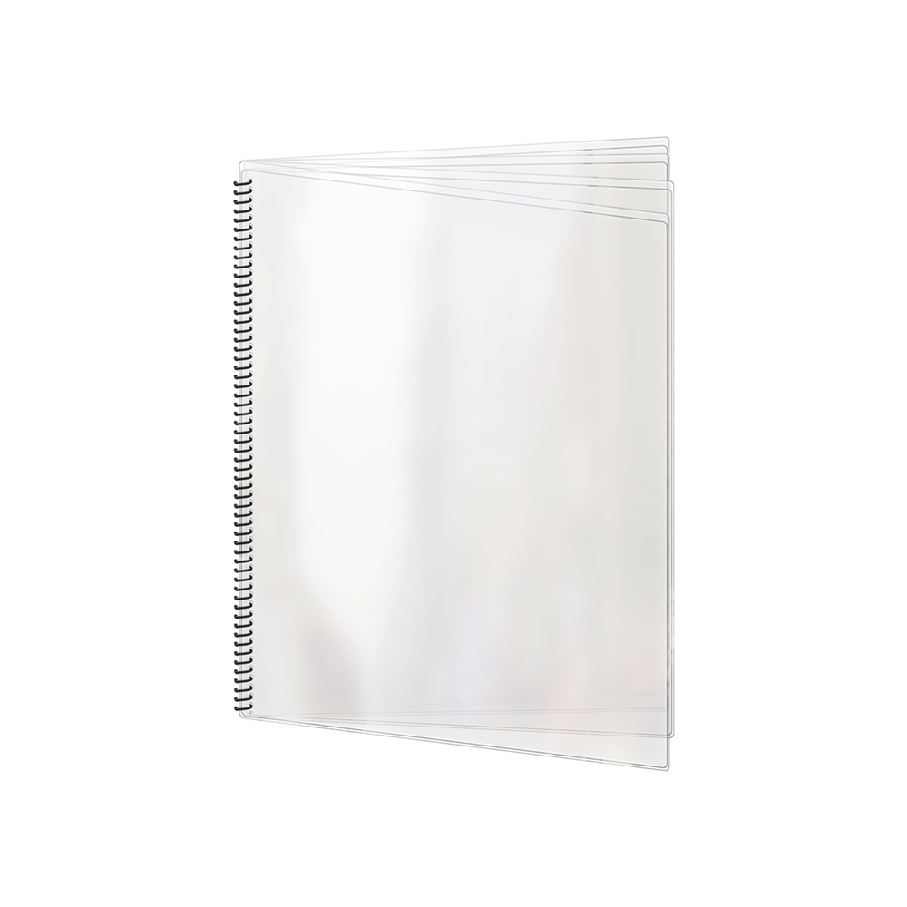 All Clear Spiral Bound Menu Cover