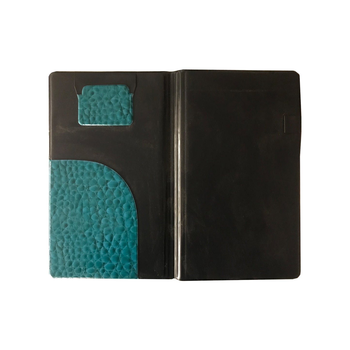 Double Panel, Padded Check Presenter - Faux Crocodile in Aqua (Pack of 12)