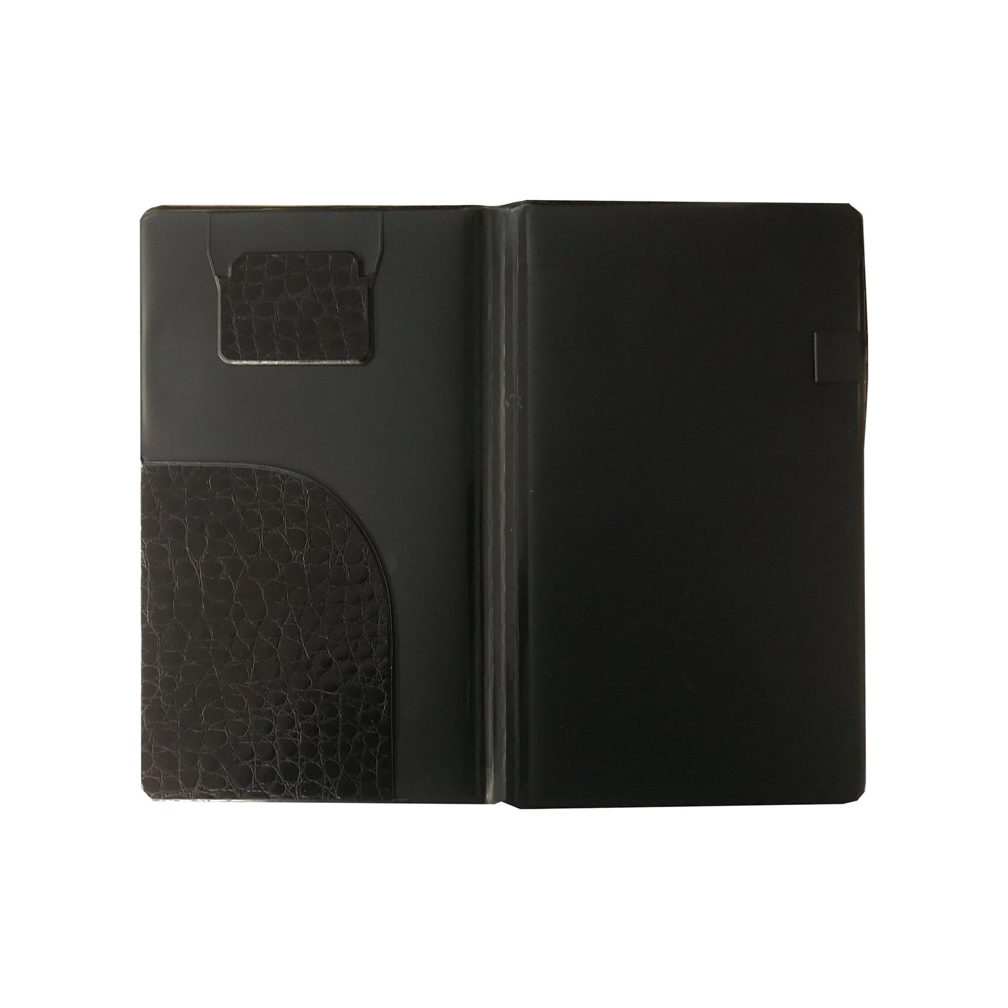 Double Panel, Padded Check Presenter - Faux Crocodile in Black (Pack of 12)