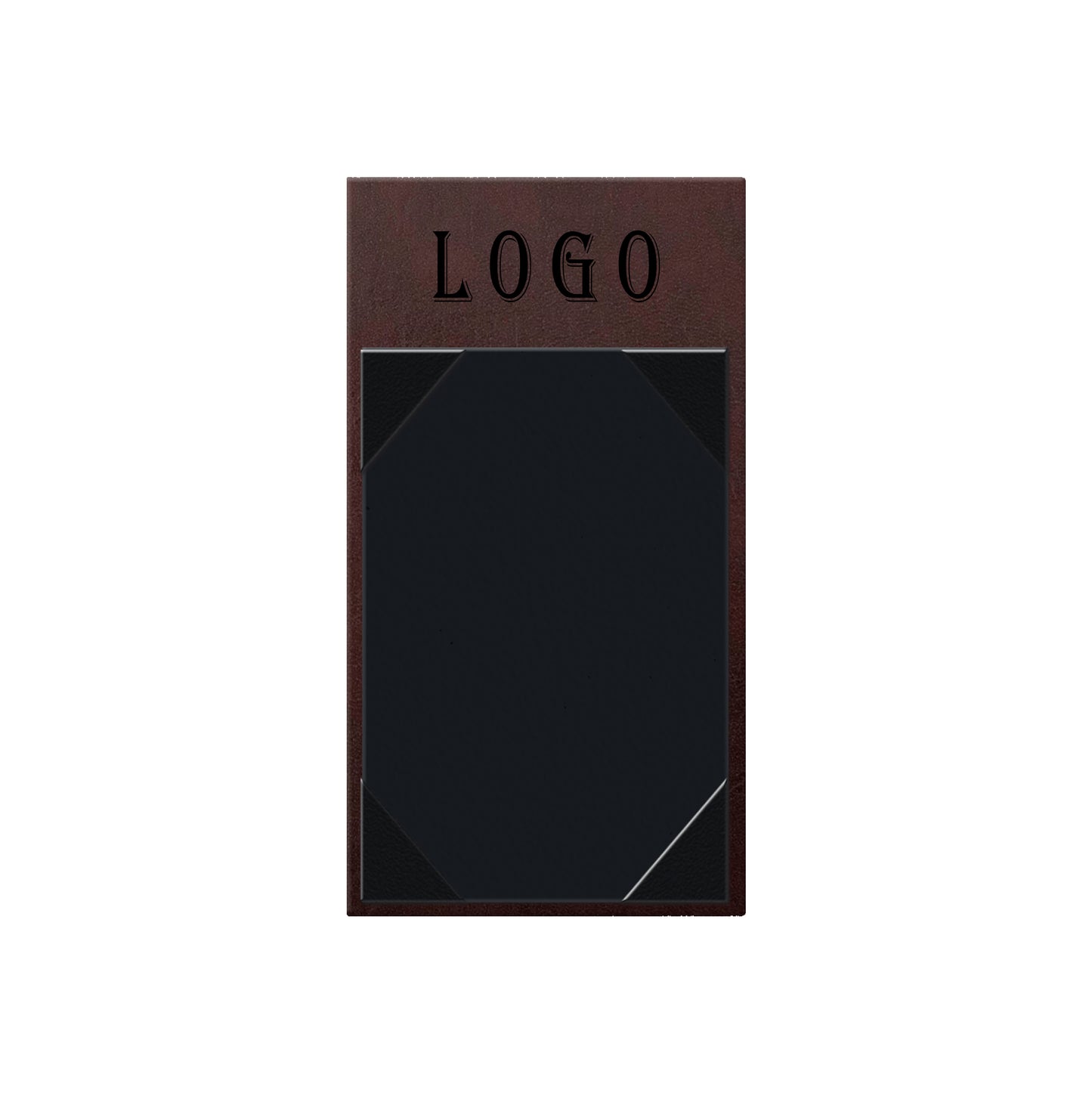 Tuxedo Leather Table Tent