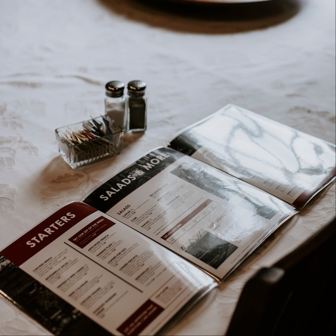 All Clear Vinyl Menu Covers - Triple Panel Foldout, 6 Viewing Sides, 8-Gauge (Pack of 12)