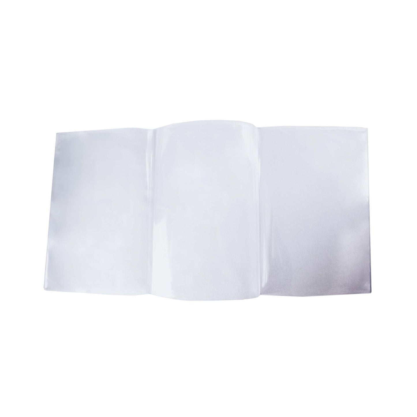 All Clear Vinyl Menu Covers - Triple Panel Foldout, 6 Viewing Sides, 8-Gauge (Pack of 12)
