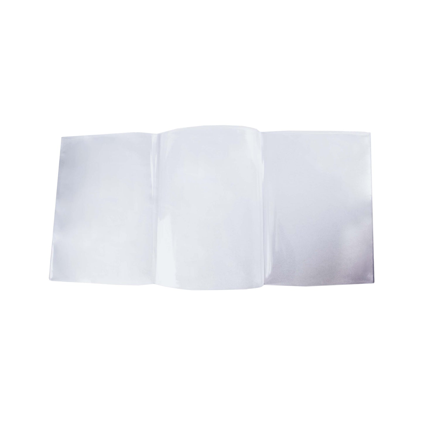 All Clear Vinyl Menu Covers - Triple Panel Foldout, 6 Viewing Sides, 8-Gauge (Pack of 12)