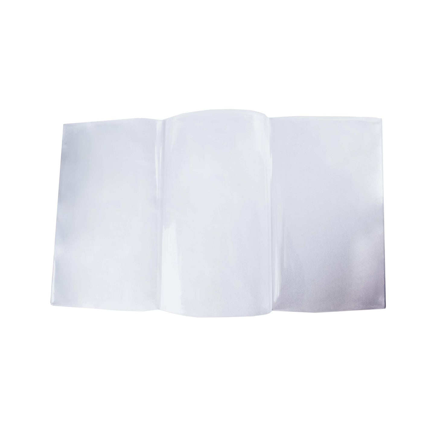 All Clear Vinyl Menu Covers - Triple Panel Foldout, 6 Viewing Sides, 8-Gauge (Pack of 12)