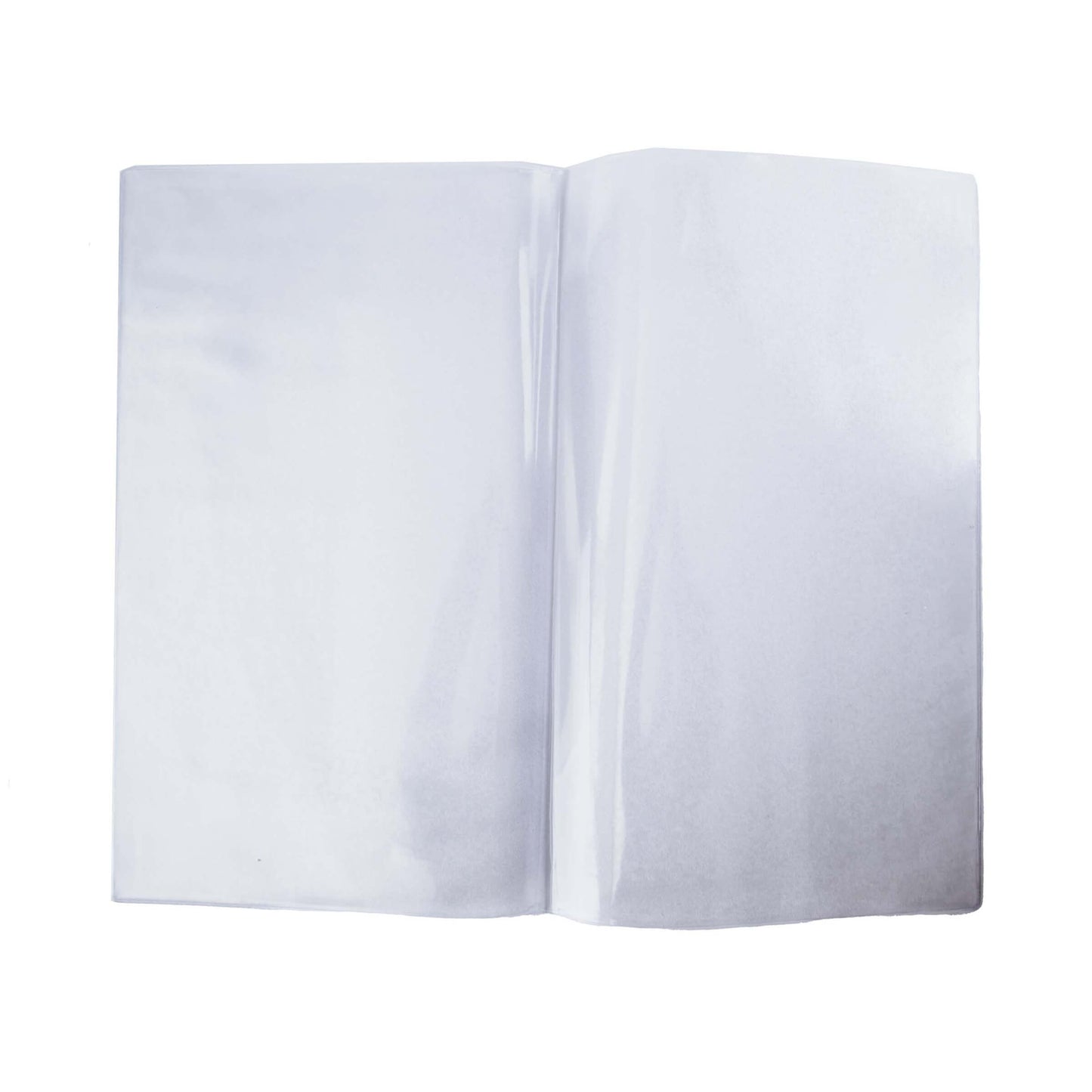 All Clear Vinyl Menu Covers - Double Panel Bifold, Four Viewing Sides, 8-Gauge (Pack of 12)