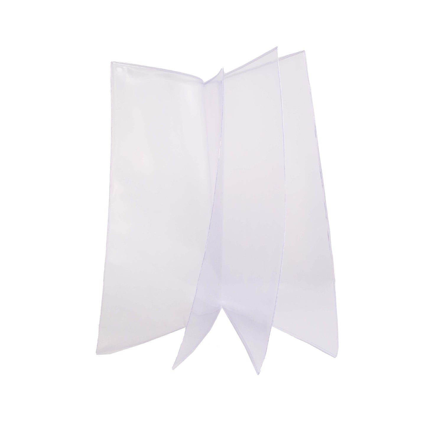 All Clear Vinyl Menu Covers - Four Panel Booklet, 8 Viewing Sides, 8-Gauge (Pack of 12)