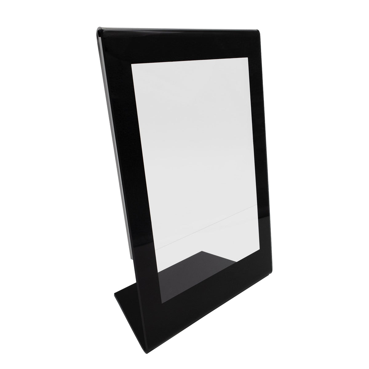 clear acrylic frame with black border