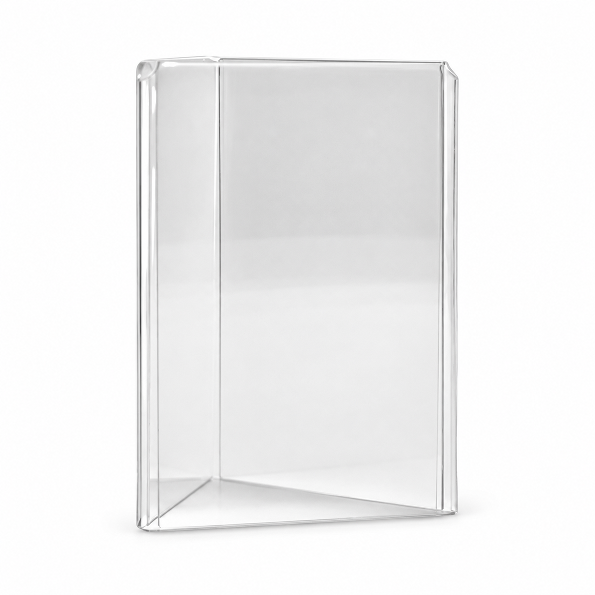 Three-Sided Clear Acrylic Sign Holder – 4" × 6" – Clearance