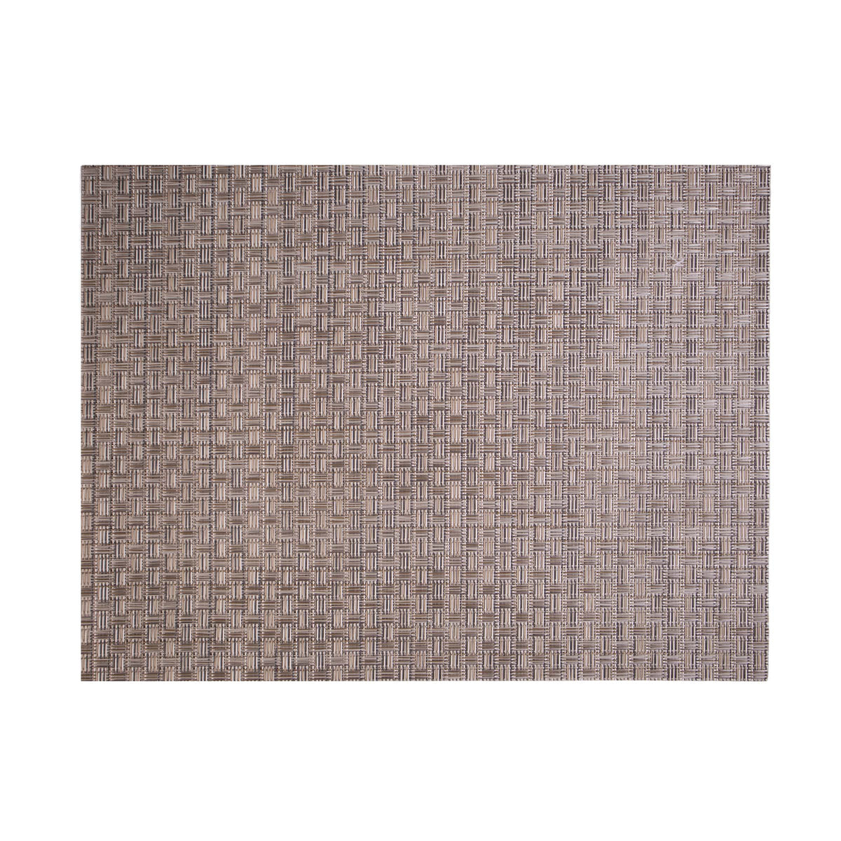 GA-4000 beige vinyl woven placemat with basketweave pattern