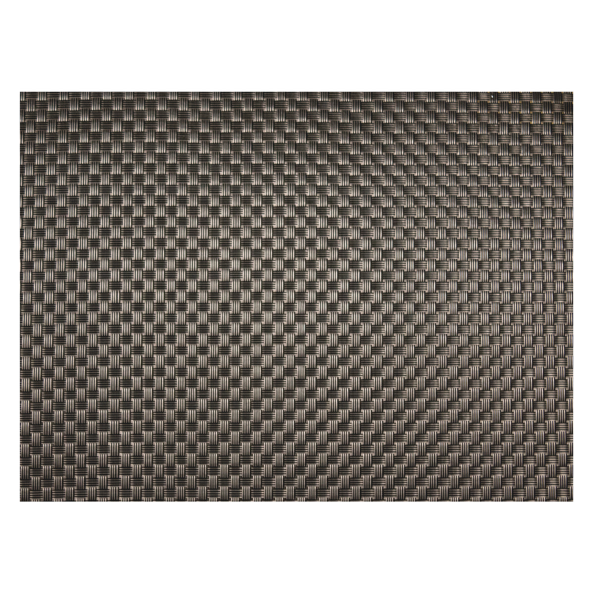 GA-9001 iron gray vinyl woven placemat with basketweave pattern