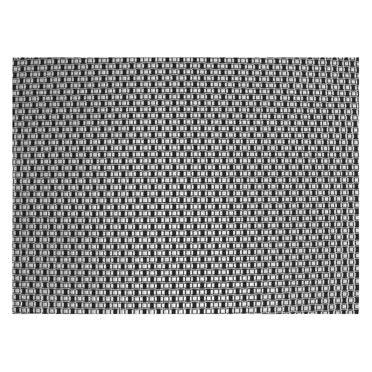 GA-9002 black and gray buffalo plaid vinyl woven placemat