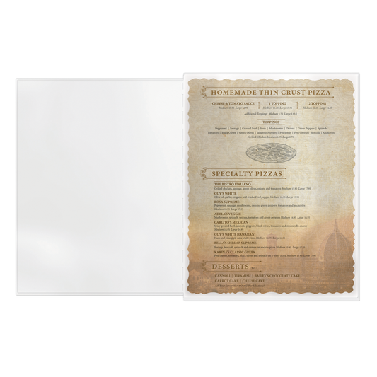 Heat-Sealed Menu Add-A-Page
