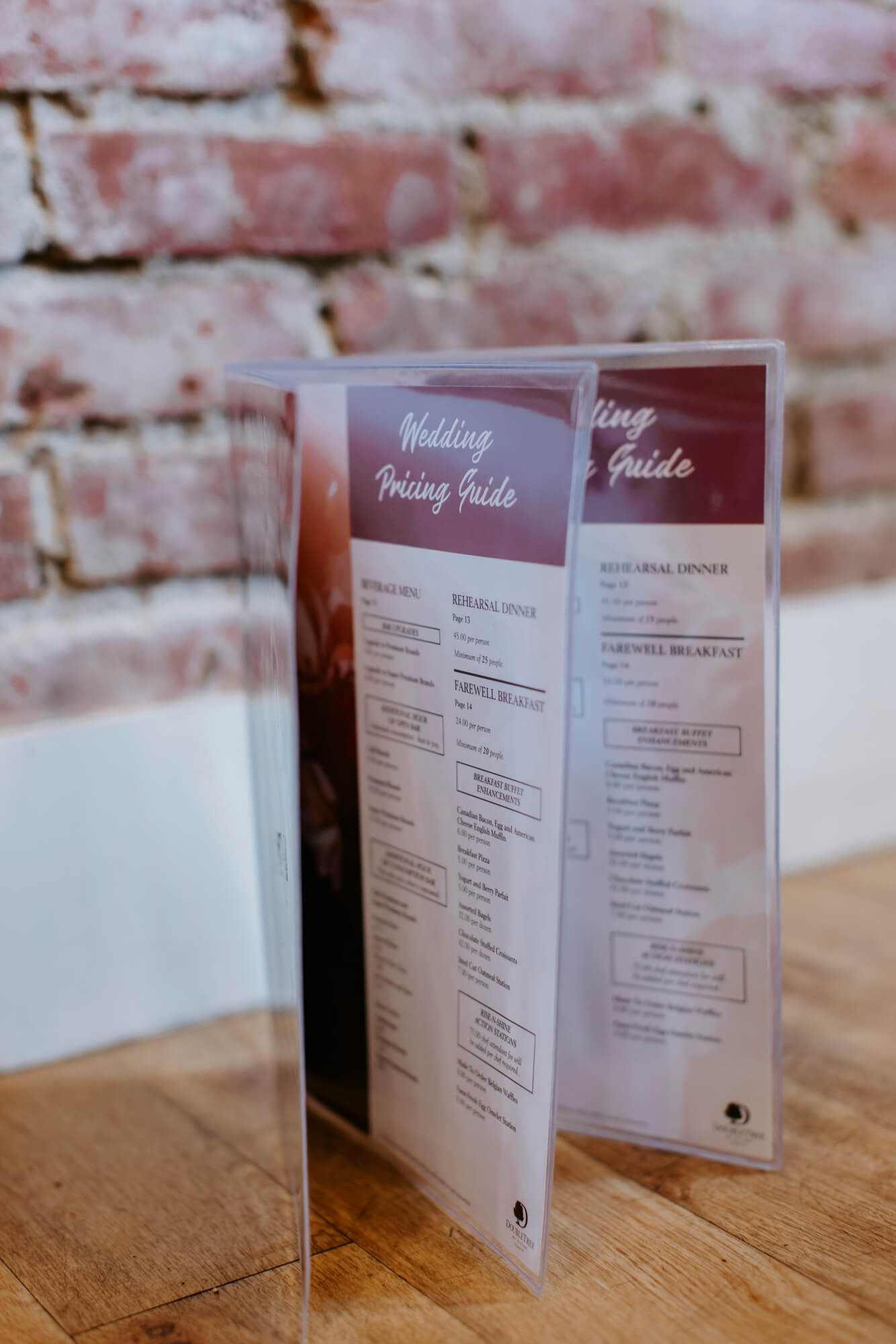 All Clear Vinyl Menu Covers - Triple Panel Booklet, 6 Viewing Sides, 8-Gauge (Pack of 12)