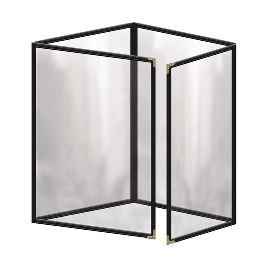 Café Style Menu Cover - Deluxe Sewn - Triple Panel Foldout with Quarter Panel, Eight-View (TETQ)