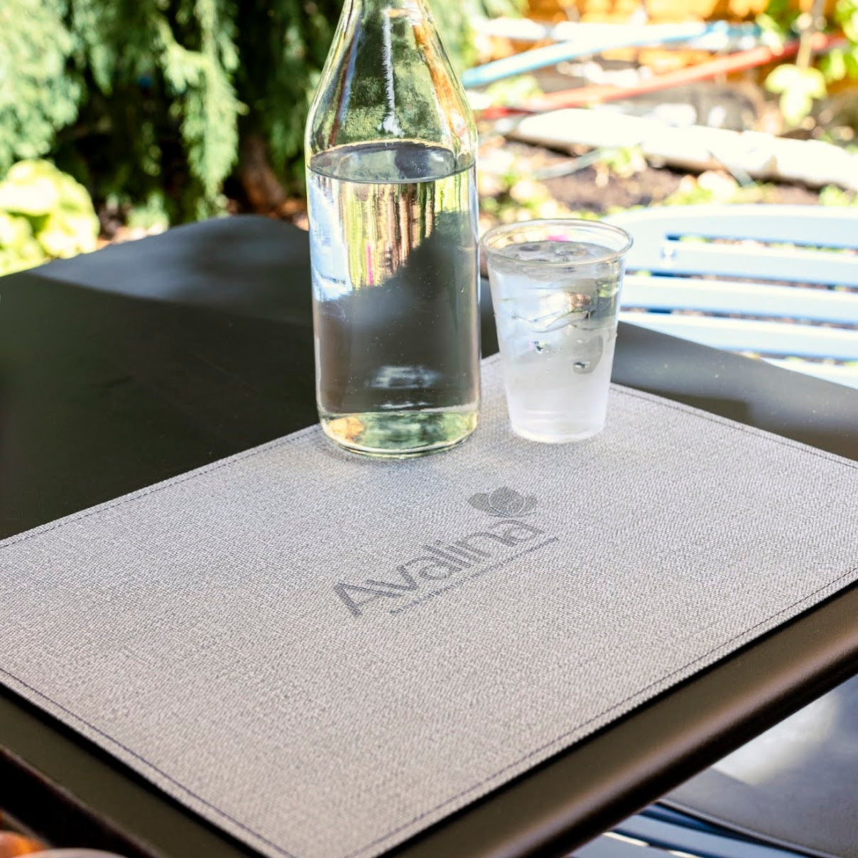 milan placemat table mat with blind deboss logo
